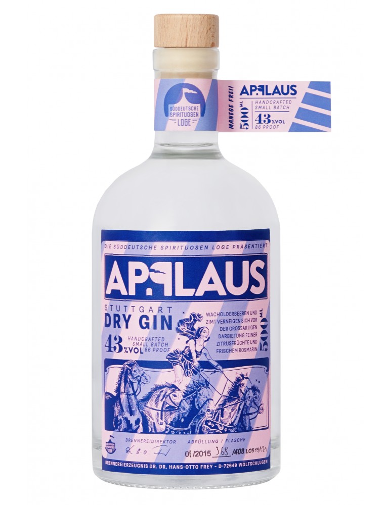 APPLAUS DRY GIN ORIGINAL 43% vol 0,5l Flasche