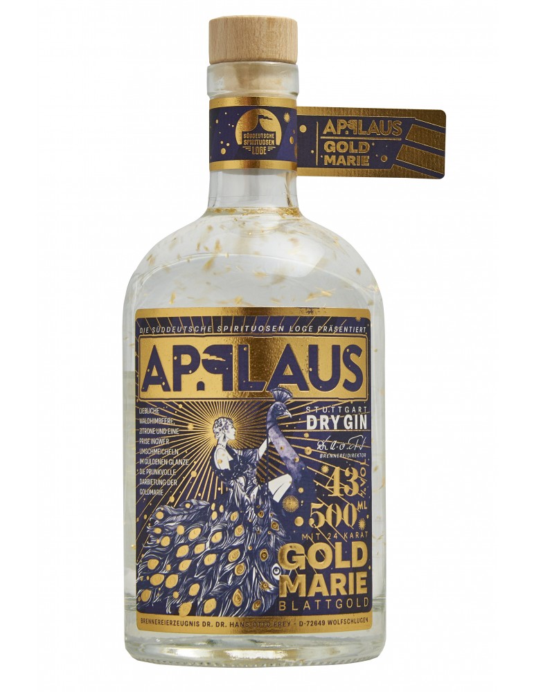 APPLAUS DRY GIN GOLDMARIE 43% vol 0,5l Flasche