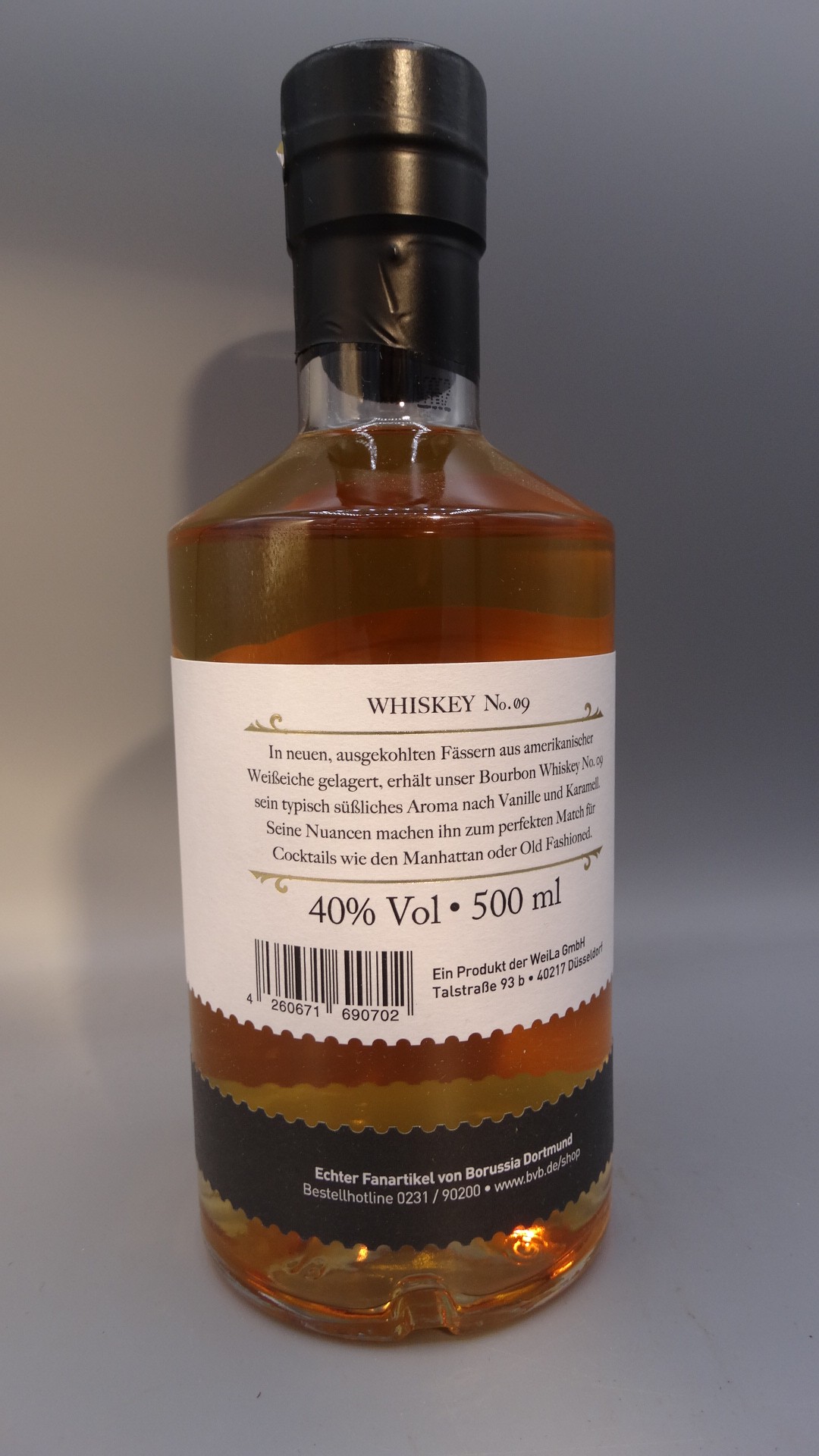 WHISKEY No. 09 Borussia Dortmund 1909 Bourbon  0,5l 40% vol mit Umverpackung