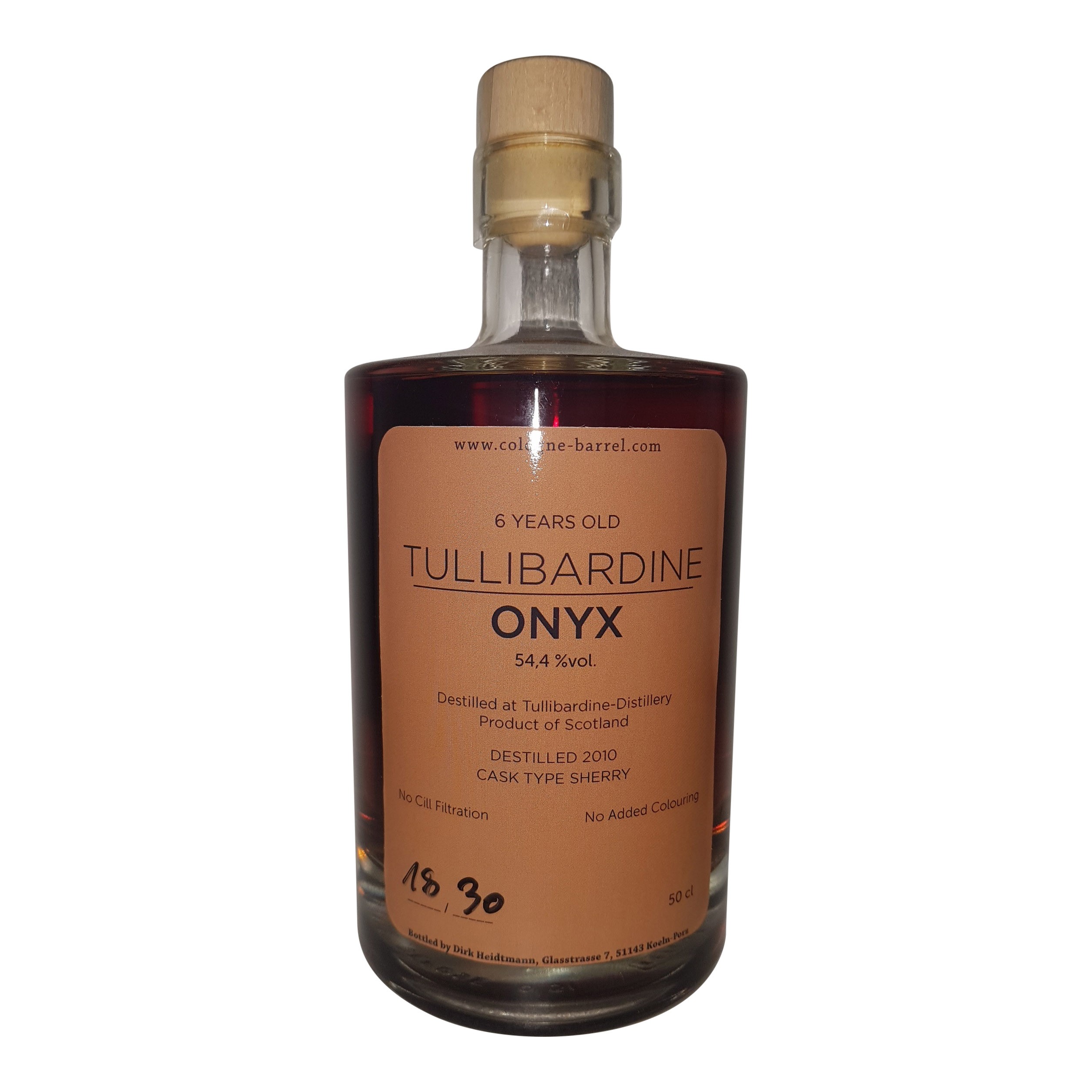 Tullibardine ONYX 6 Years (54,4% vol) Sherry Fass plus 1 Nosing Glas gratis