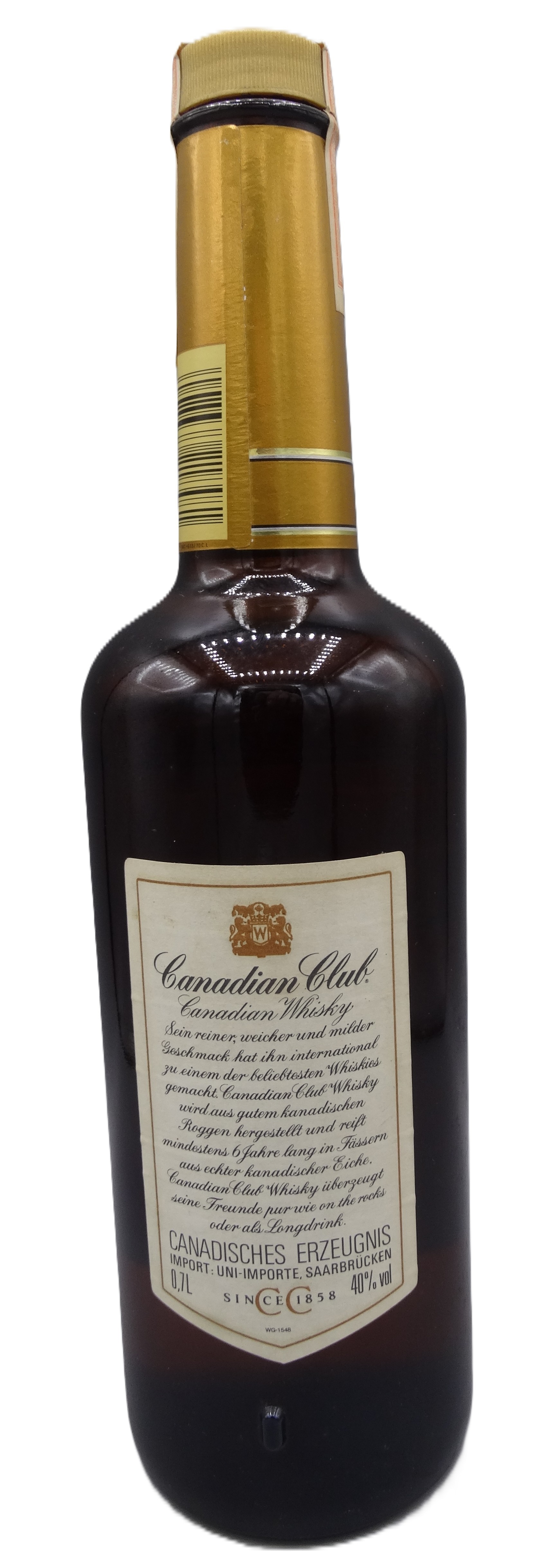 Canadian Club - Canadian Whisky von 1983- 6 Years - 40% vol - 0,7l Flasche