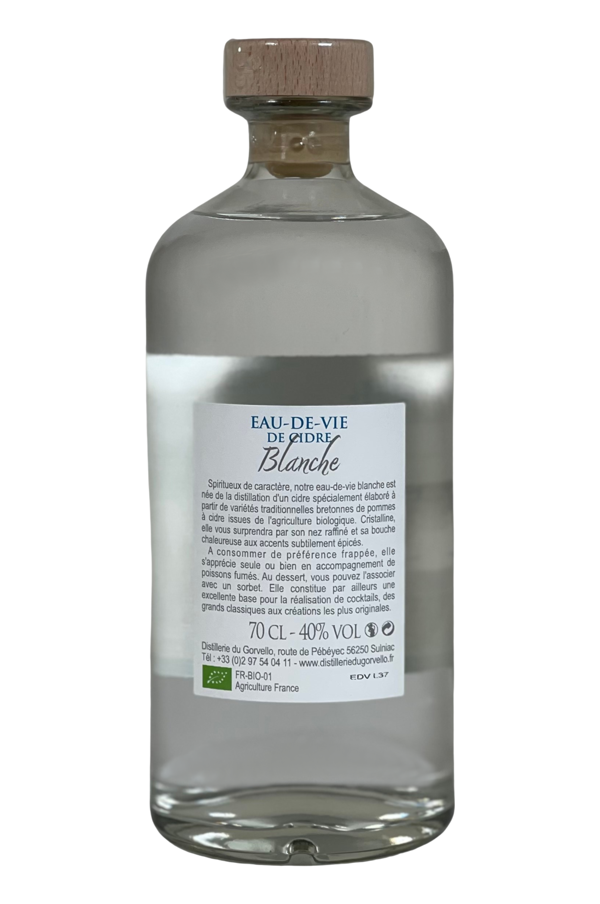 Eau-de-Vie Cidre Blanche - 40% - 0,7l Flasche