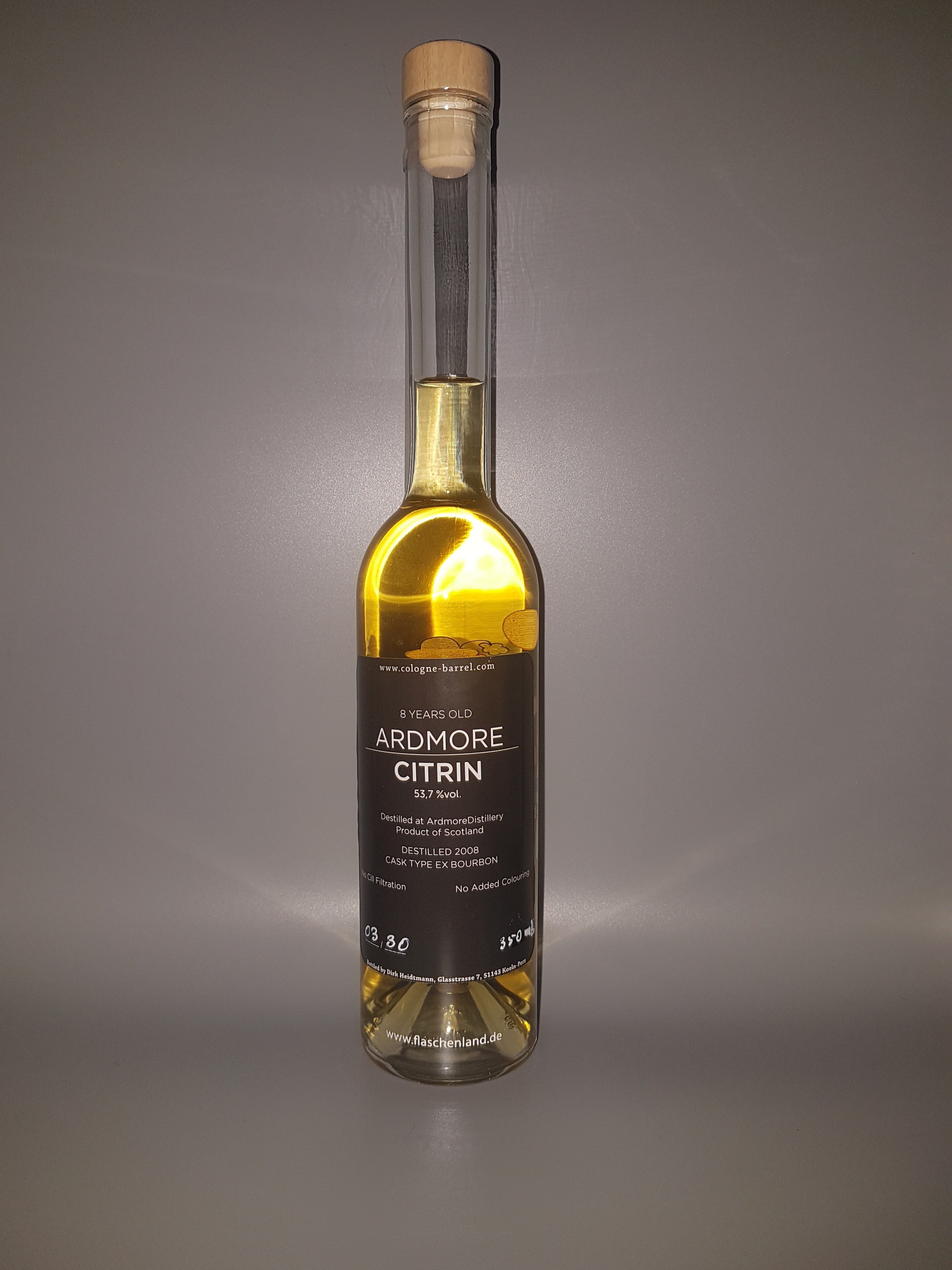 Ardmore CITRIN 8 Years (53,7% vol)  - Highland - inkl. 1 Nosing Glas gratis